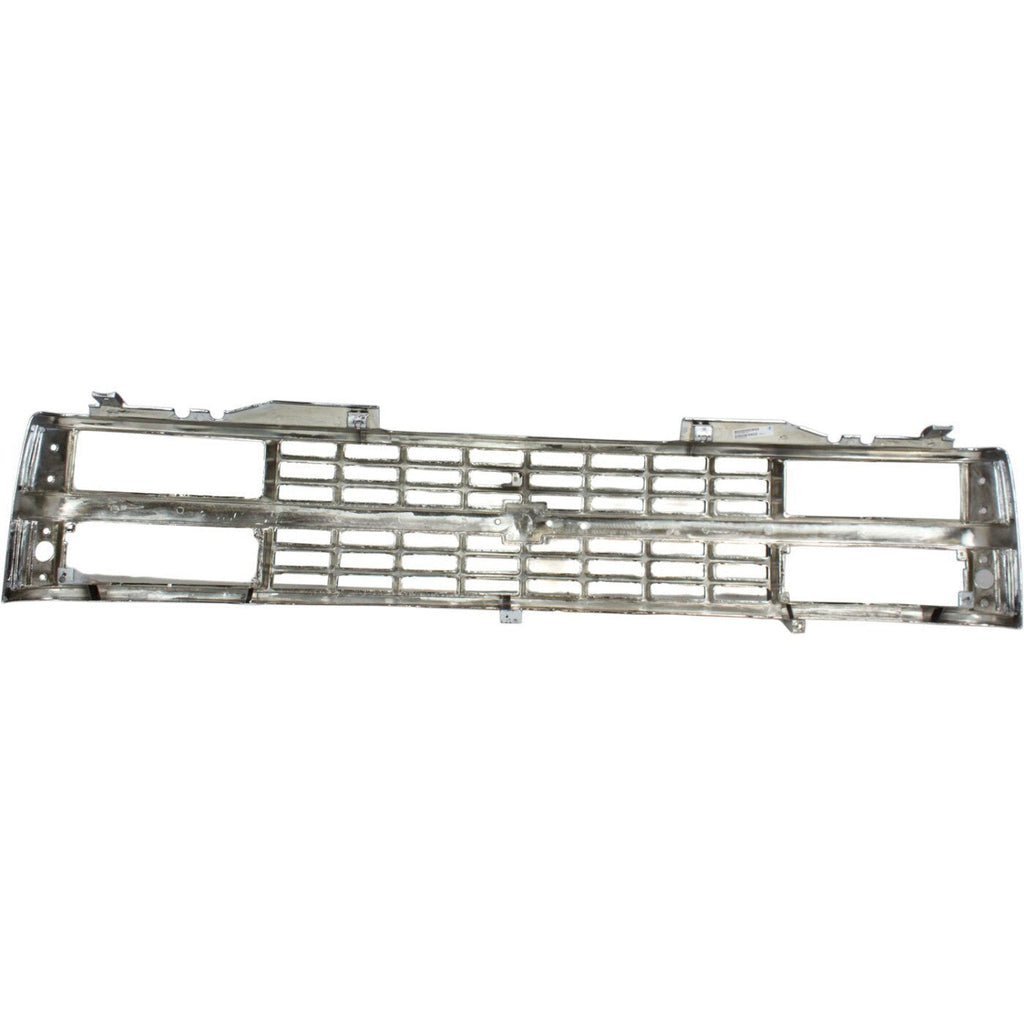Grille For 1988-93 Chevy C K 1500 Chrome Shell With Black Insert Dual Headlight
