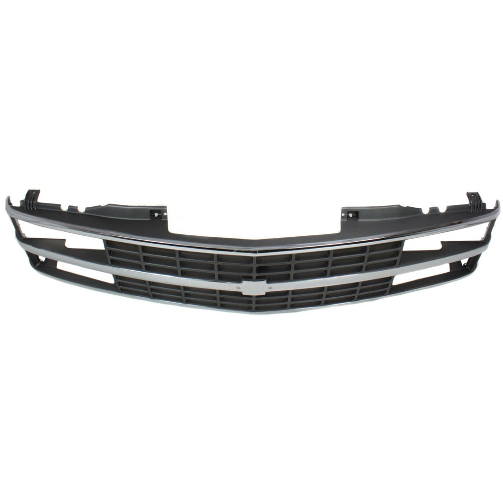 Grille For 1988-93 Chevy C K 1500 Chrome Shell With Black Insert Dual Headlight