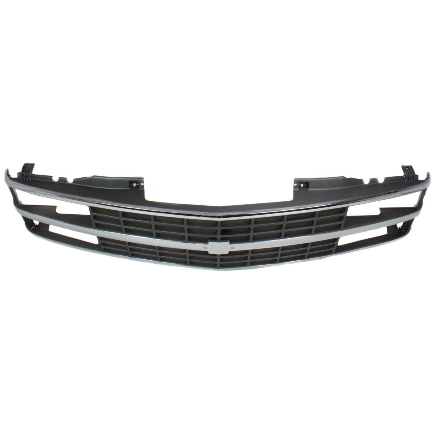 Grille For 1988-93 Chevy C K 1500 Chrome Shell With Black Insert Dual Headlight