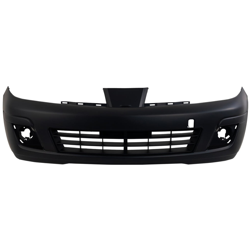 Front Bumper Cover For 2007-2012 Nissan Versa With Fog Lamp Holes Primed