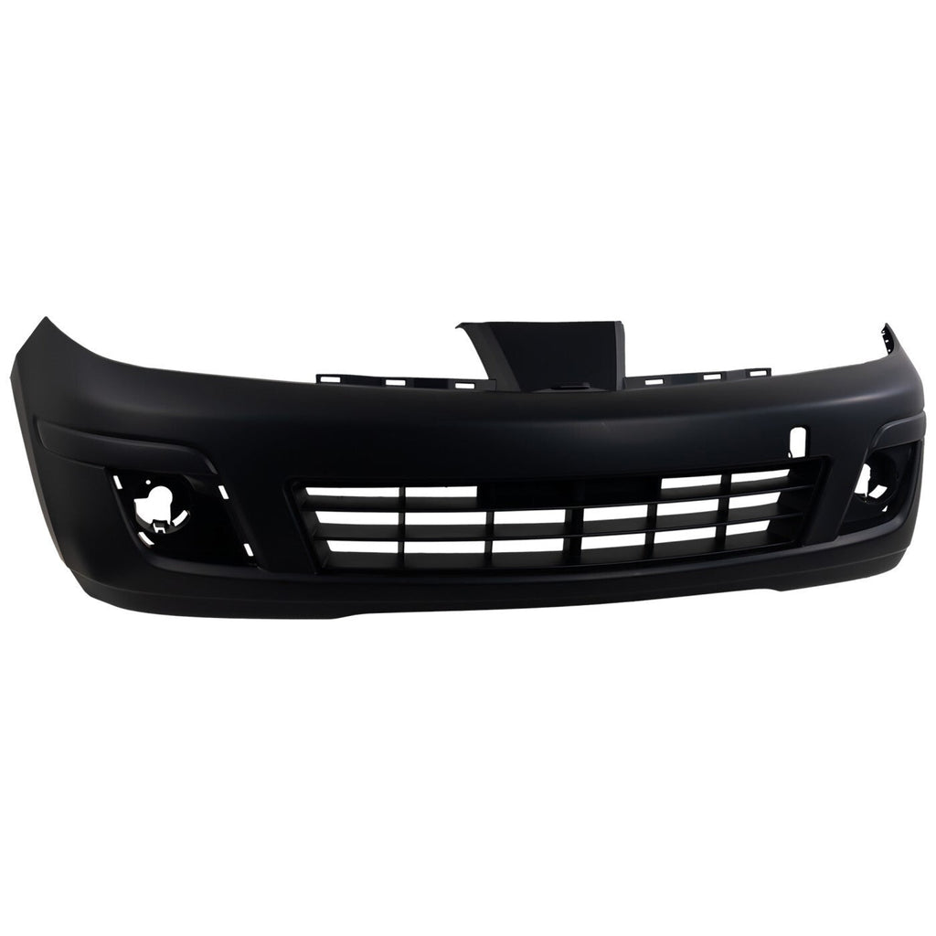 Front Bumper Cover For 2007-2012 Nissan Versa With Fog Lamp Holes Primed