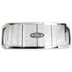 Grille For 2006-2007 Ford F-250 Super Duty F-350 Super Duty Chrome Plastic