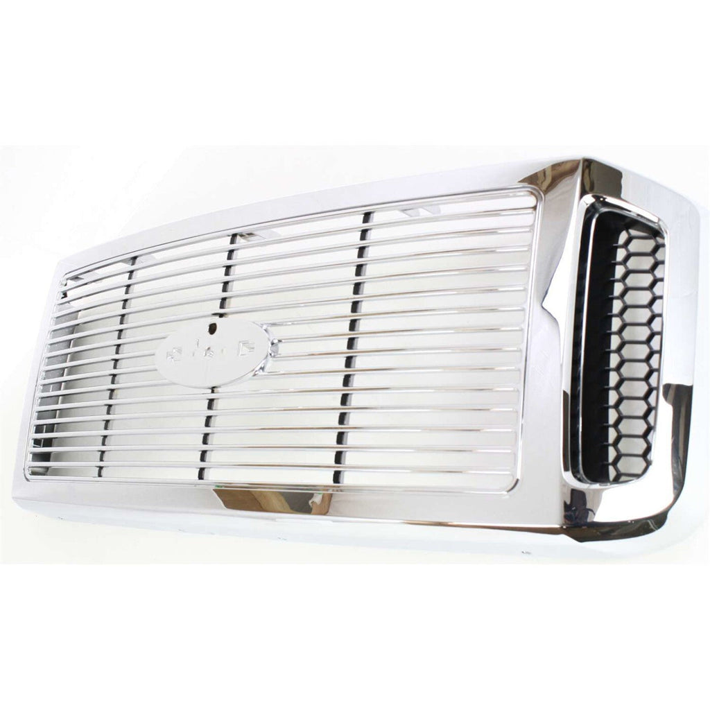 Grille For 2006-2007 Ford F-250 Super Duty F-350 Super Duty Chrome Plastic