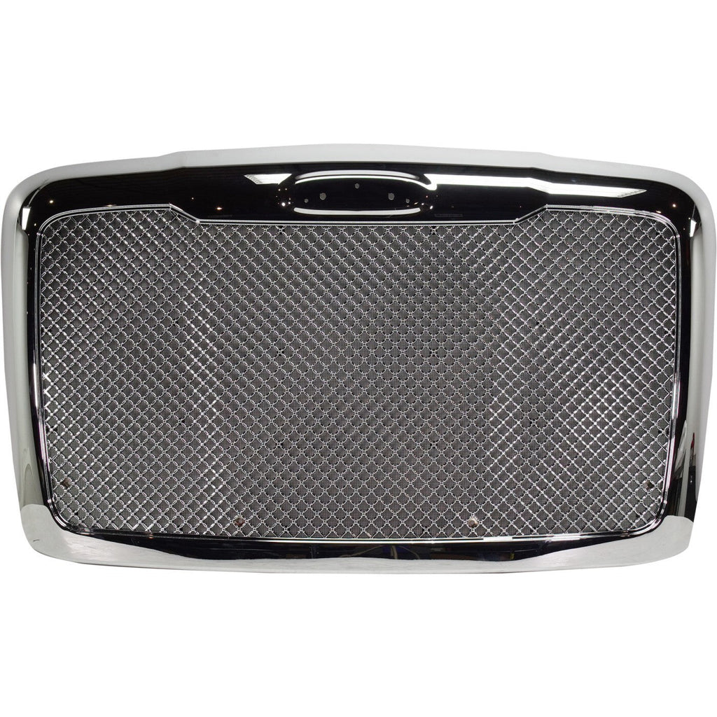Grille Assembly For 2008-17 Freightliner Cascadia Bug Screen Chrome Mesh Insert