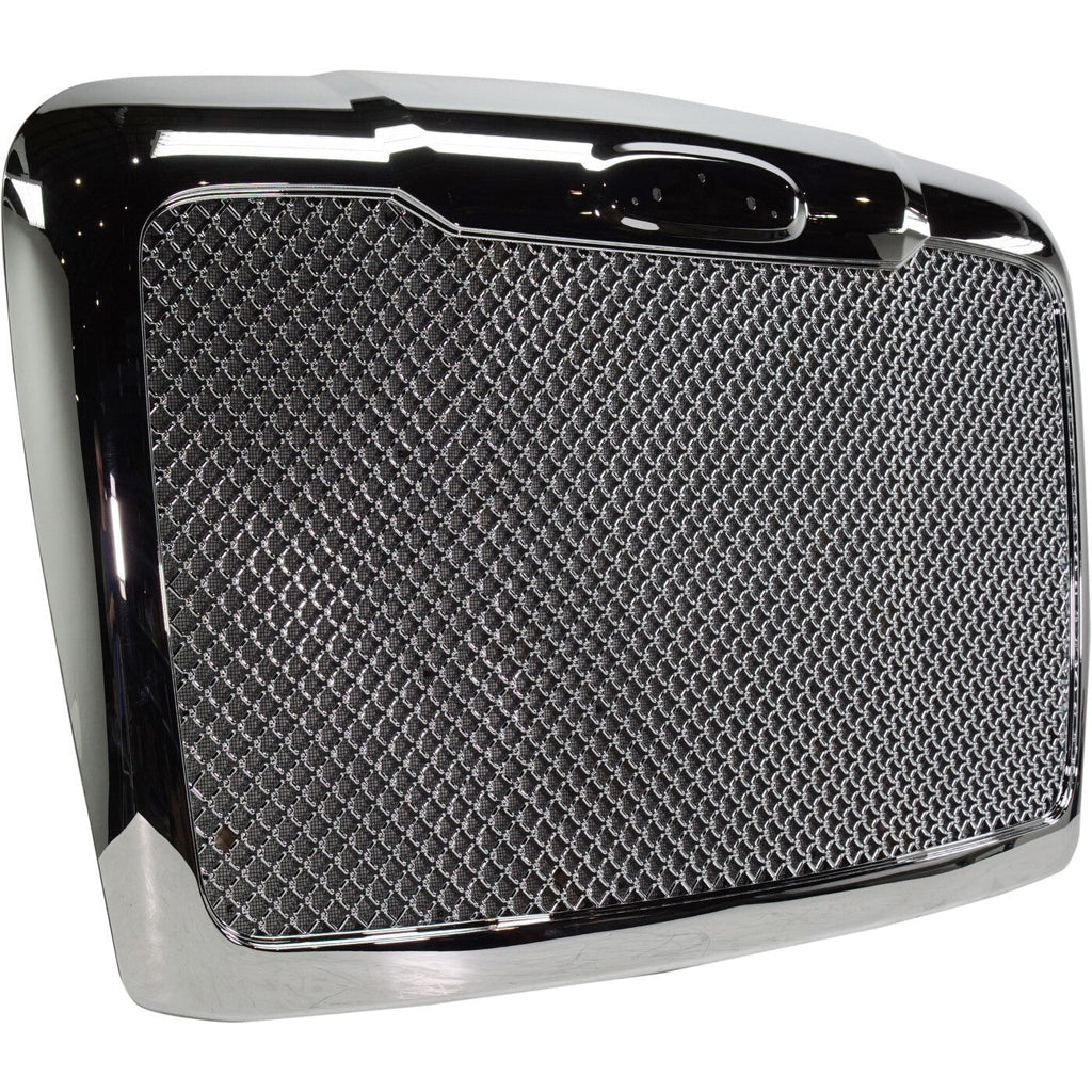 Grille Assembly For 2008-17 Freightliner Cascadia Bug Screen Chrome Mesh Insert