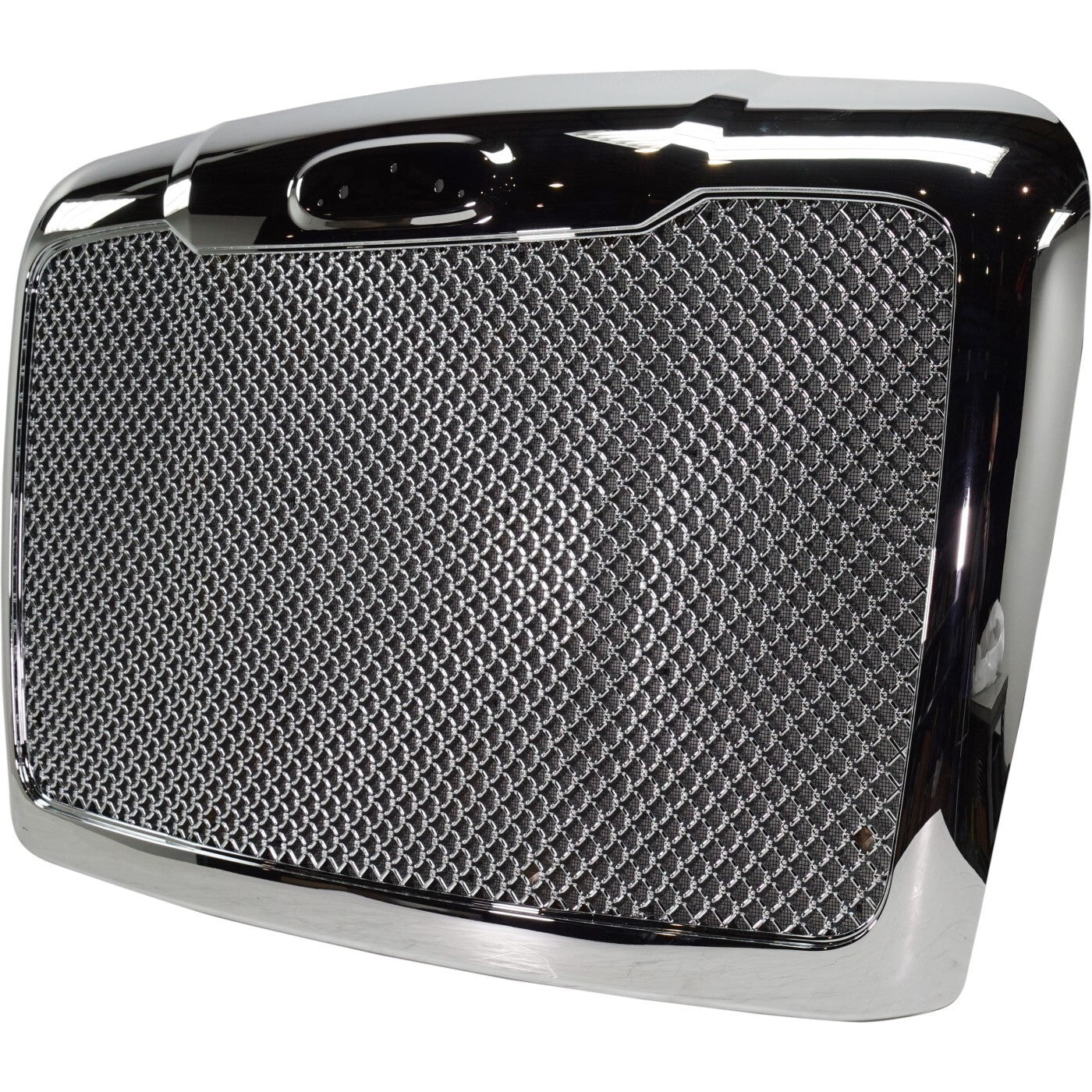 Grille Assembly For 2008-17 Freightliner Cascadia Bug Screen Chrome Mesh Insert