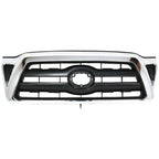 Grille For 2005-2008 Toyota Tacoma Chrome Shell with Black Insert
