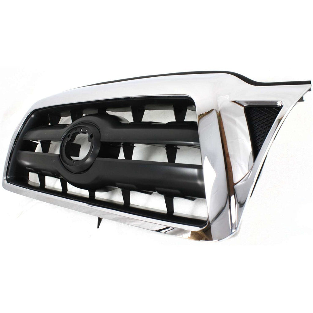 Grille For 2005-2008 Toyota Tacoma Chrome Shell with Black Insert
