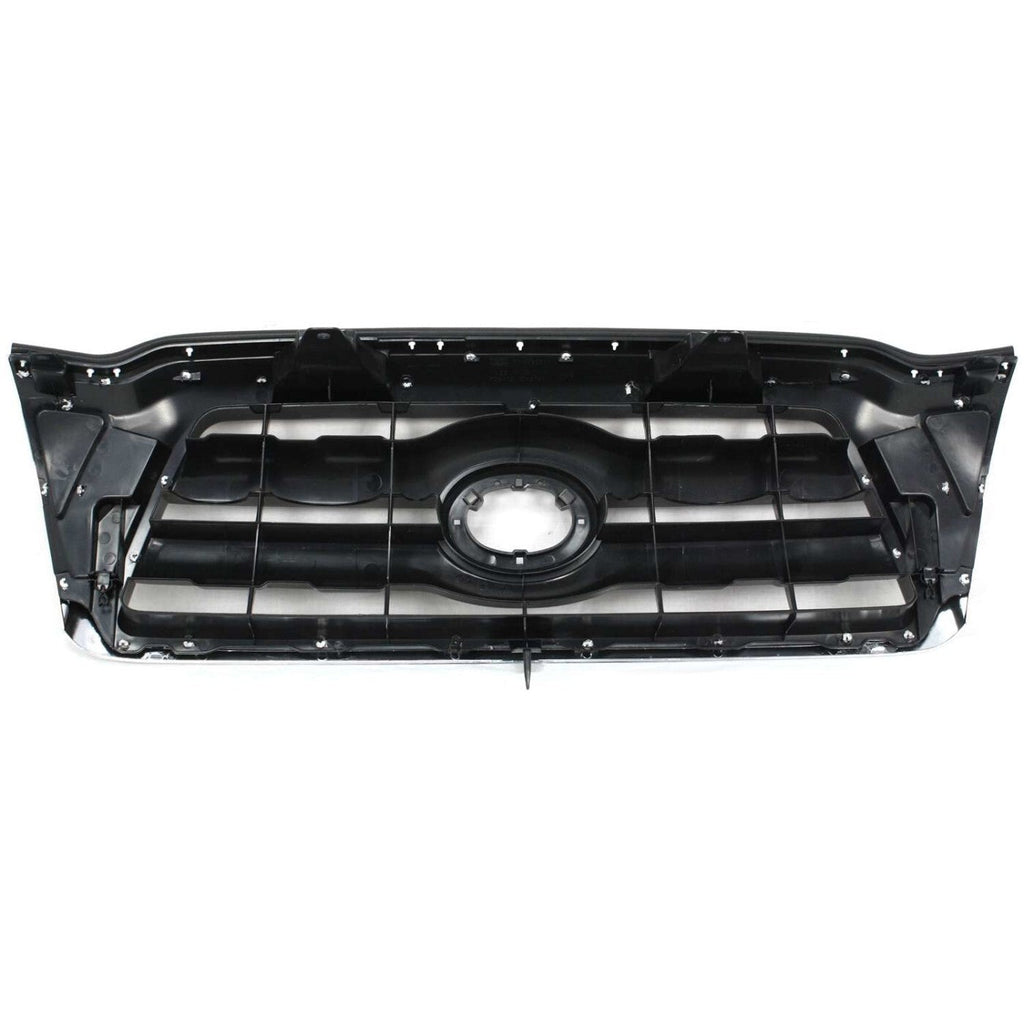 Grille For 2005-2008 Toyota Tacoma Chrome Shell with Black Insert