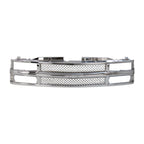 Grille For 94-99 Chevrolet K1500 C1500 Chrome For Models with Dual Headlights