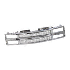 Grille For 94-99 Chevrolet K1500 C1500 Chrome For Models with Dual Headlights