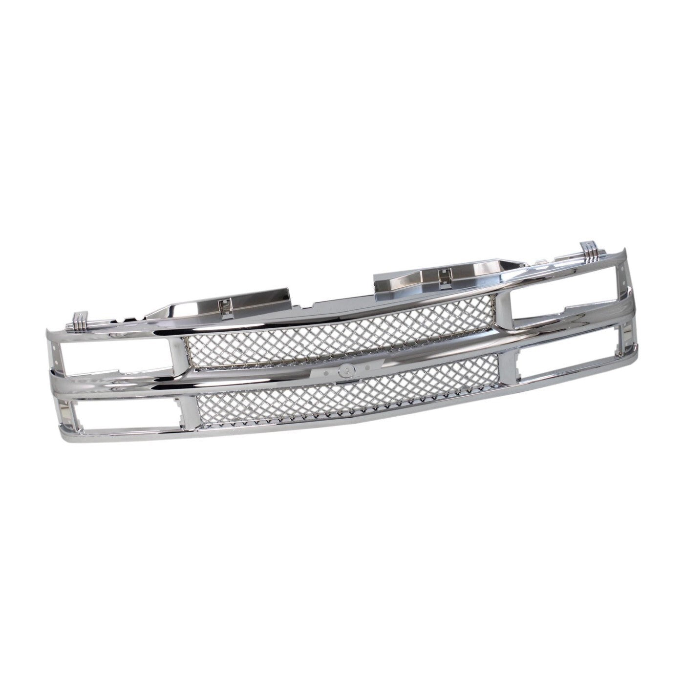 Grille For 94-99 Chevrolet K1500 C1500 Chrome For Models with Dual Headlights