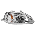 Left and Right Headlights For Honda Civic 1999-2000 Halogen CX DX EX GX HX LX Si