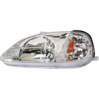 Left and Right Headlights For Honda Civic 1999-2000 Halogen CX DX EX GX HX LX Si