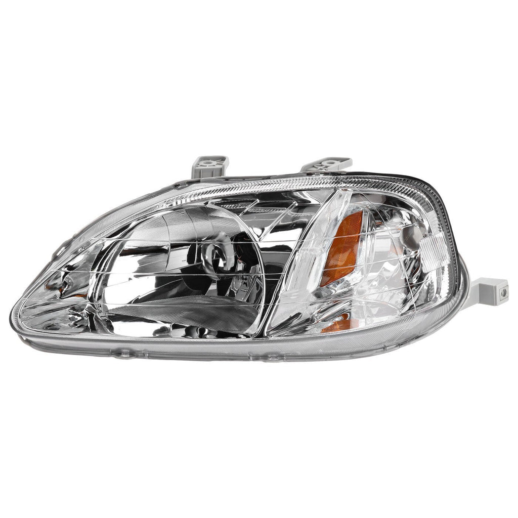Left and Right Headlights For Honda Civic 1999-2000 Halogen CX DX EX GX HX LX Si