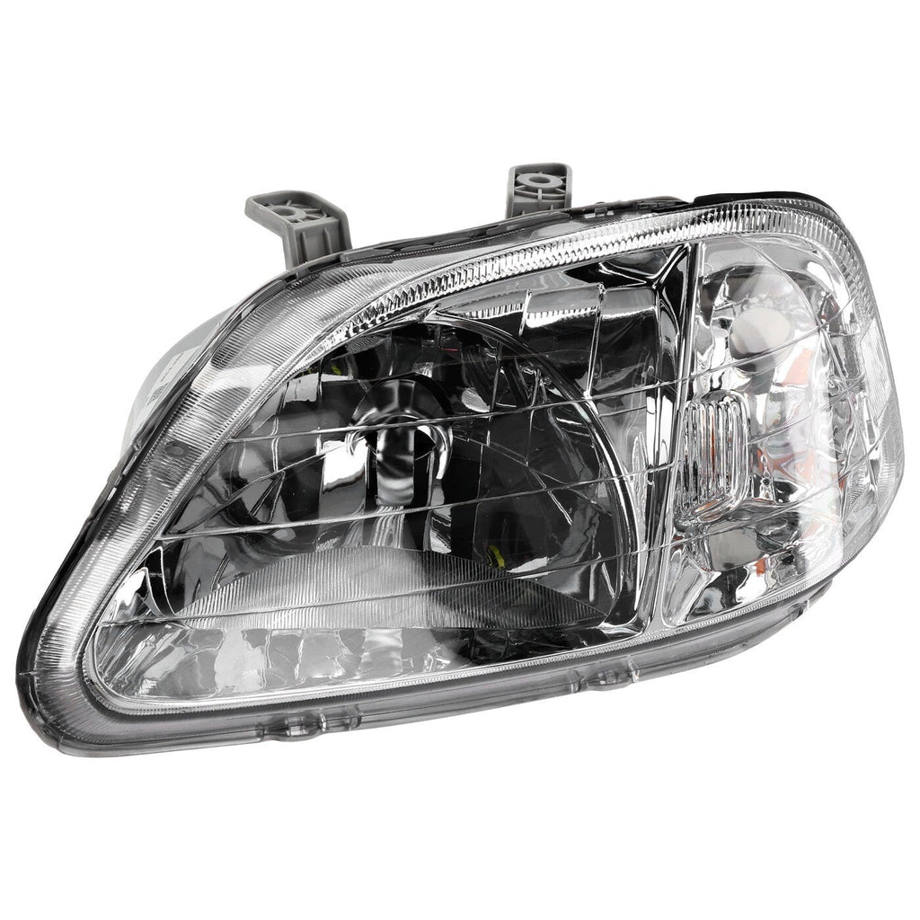 Left and Right Headlights For Honda Civic 1999-2000 Halogen CX DX EX GX HX LX Si