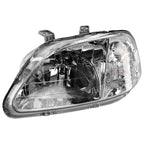 Left and Right Headlights For Honda Civic 1999-2000 Halogen CX DX EX GX HX LX Si