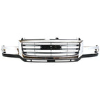 Grille 03-07 For GMC Sierra 2500/3500 HD Chr Shell w/Black Insert Fit 07 Classic