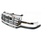 Grille 03-07 For GMC Sierra 2500/3500 HD Chr Shell w/Black Insert Fit 07 Classic