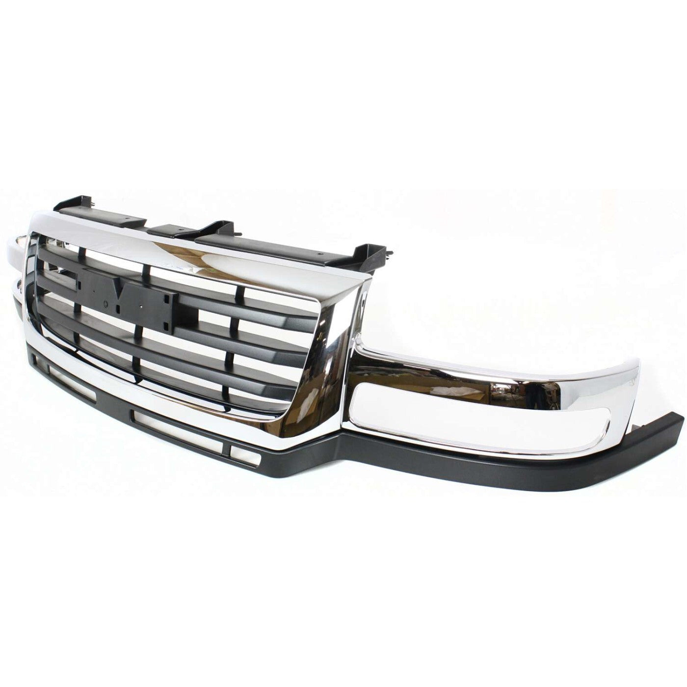 Grille 03-07 For GMC Sierra 2500/3500 HD Chr Shell w/Black Insert Fit 07 Classic