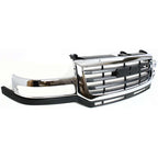 Grille 03-07 For GMC Sierra 2500/3500 HD Chr Shell w/Black Insert Fit 07 Classic