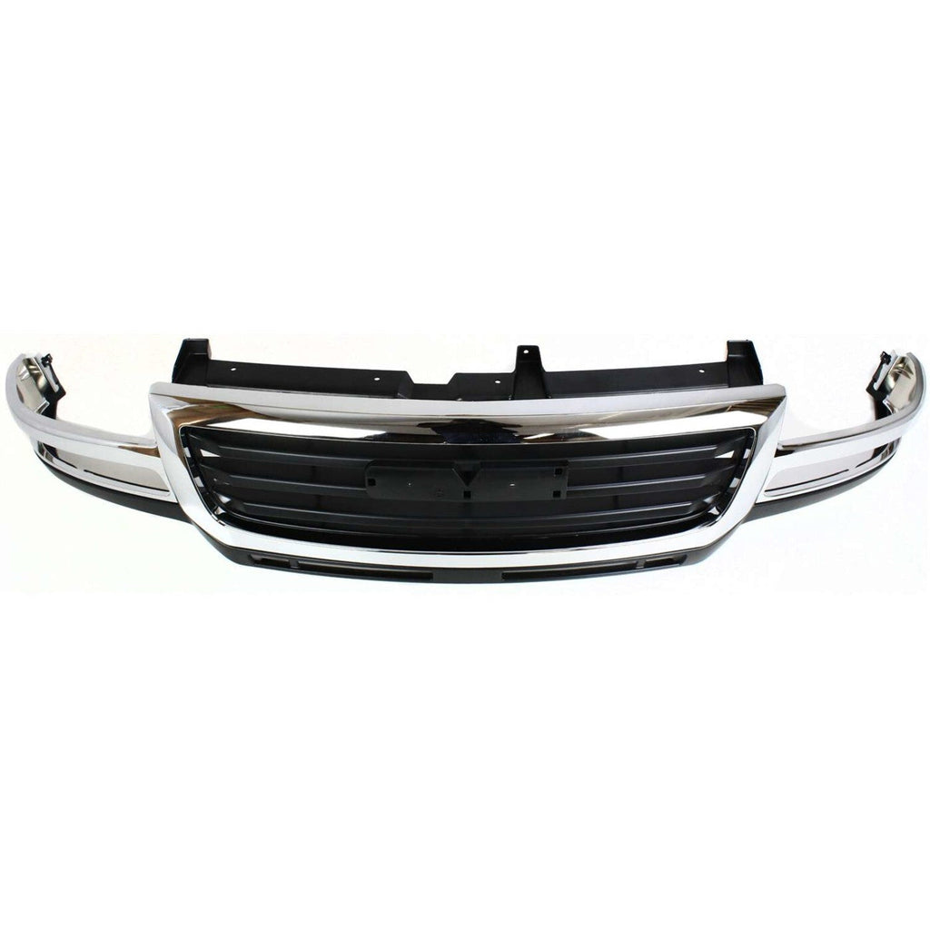 Grille 03-07 For GMC Sierra 2500/3500 HD Chr Shell w/Black Insert Fit 07 Classic