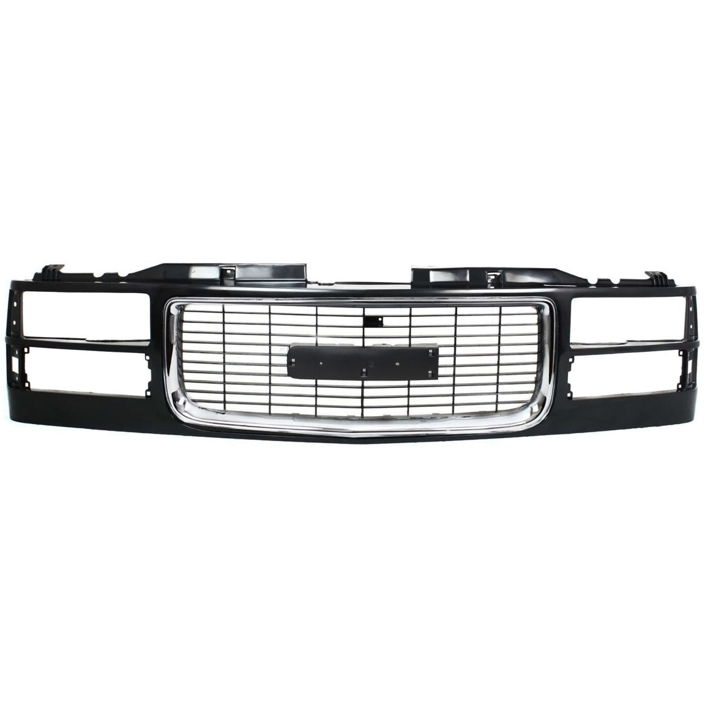 Grille Assy Black with Chrome Center For 94-98 GMC C1500 94-00 K1500 K2500 Yukon