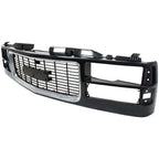 Grille Assy Black with Chrome Center For 94-98 GMC C1500 94-00 K1500 K2500 Yukon