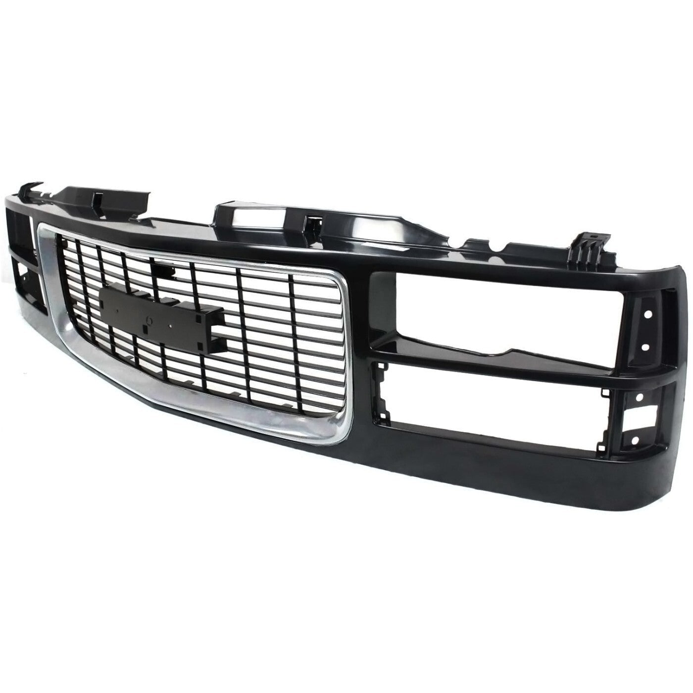Grille Assy Black with Chrome Center For 94-98 GMC C1500 94-00 K1500 K2500 Yukon