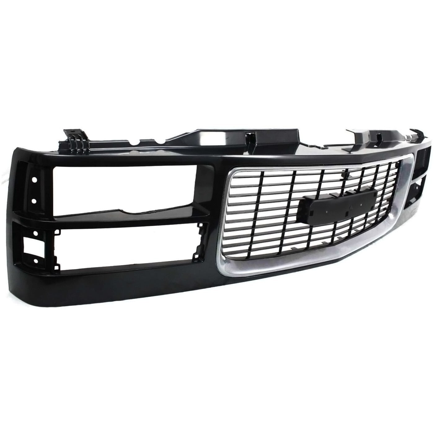 Grille Assy Black with Chrome Center For 94-98 GMC C1500 94-00 K1500 K2500 Yukon