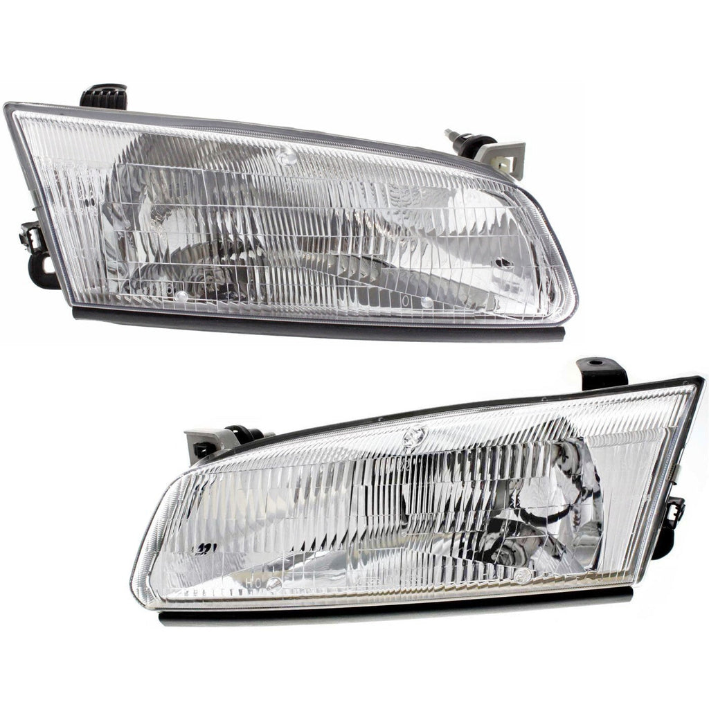 Headlight Set For 1997-1999 Toyota Camry Headlight Set Left and Right with Bulbs
