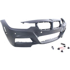 Front Bumper Cover For 2013-18 BMW 320i 2013-16 328i Primed With Fog Light Holes