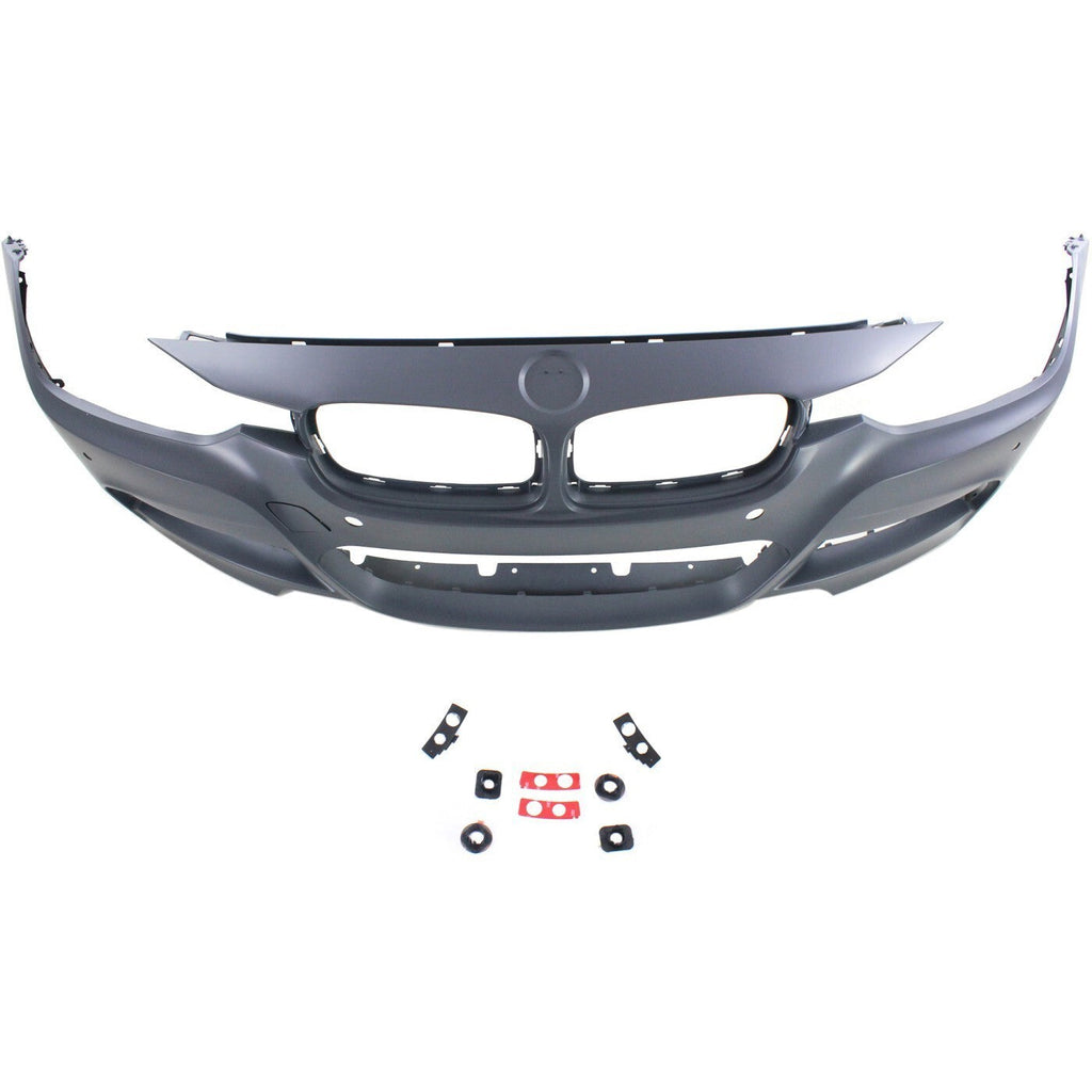 Front Bumper Cover For 2013-18 BMW 320i 2013-16 328i Primed With Fog Light Holes