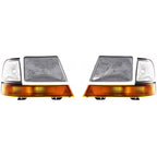 Headlight Set For 1998-2000 Ford Ranger Left and Right Side with Corner Lights