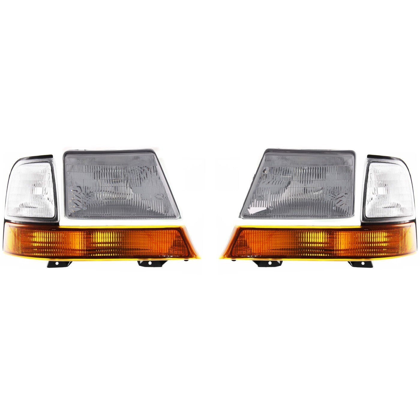 Headlight Set For 1998-2000 Ford Ranger Left and Right Side with Corner Lights