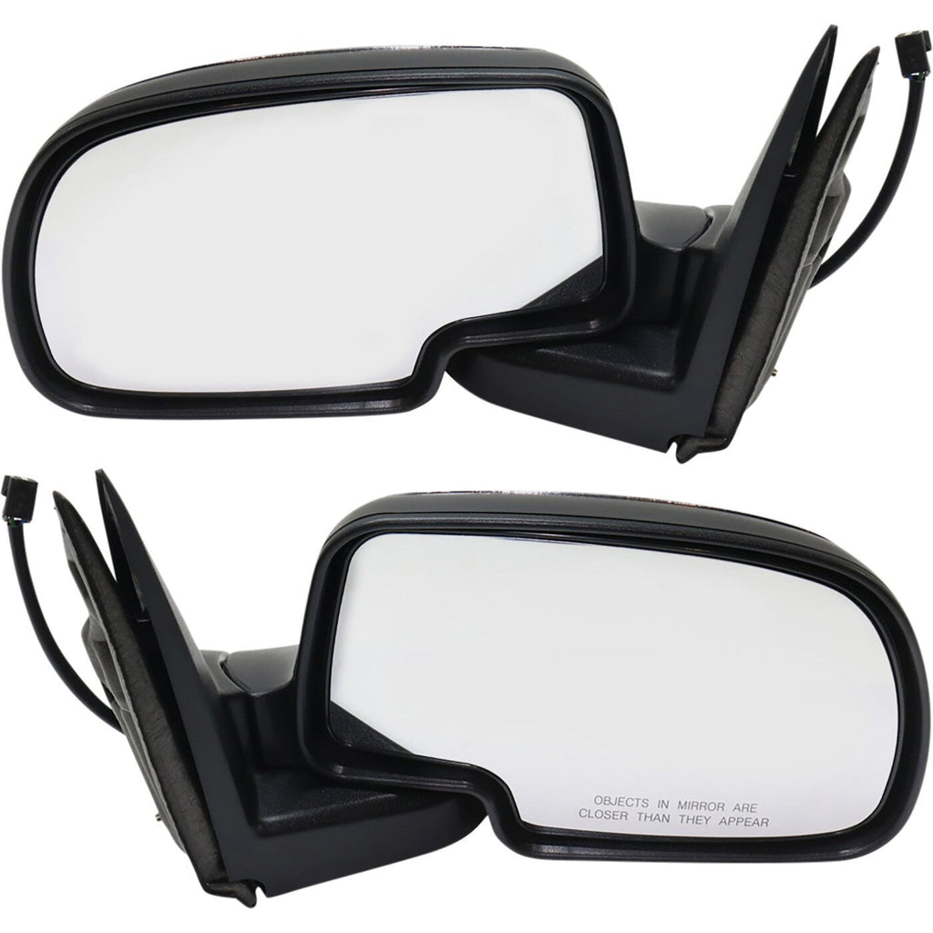 Chrome Power Side View Mirrors Left & Right Pair Set for 99-02 Chevy GMC Truck