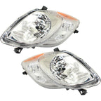 Headlight Set For 2009-2011 Toyota Yaris Hatchback Assembly Driver and Passenger