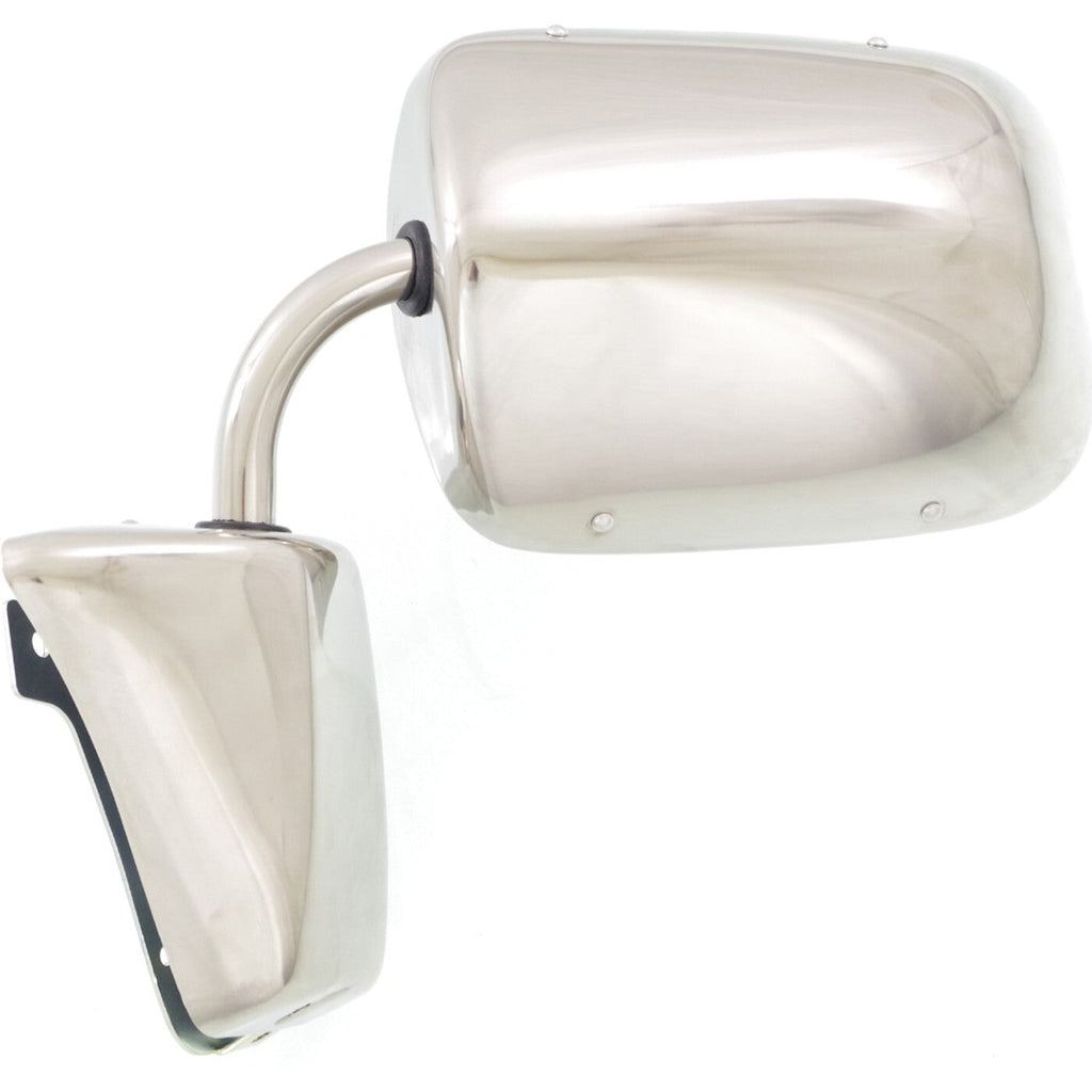 Stainless Steel Manual Side View Mirrors LH & RH Pair Set for Chevy Truck