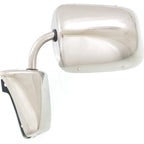 Stainless Steel Manual Side View Mirrors LH & RH Pair Set for Chevy Truck