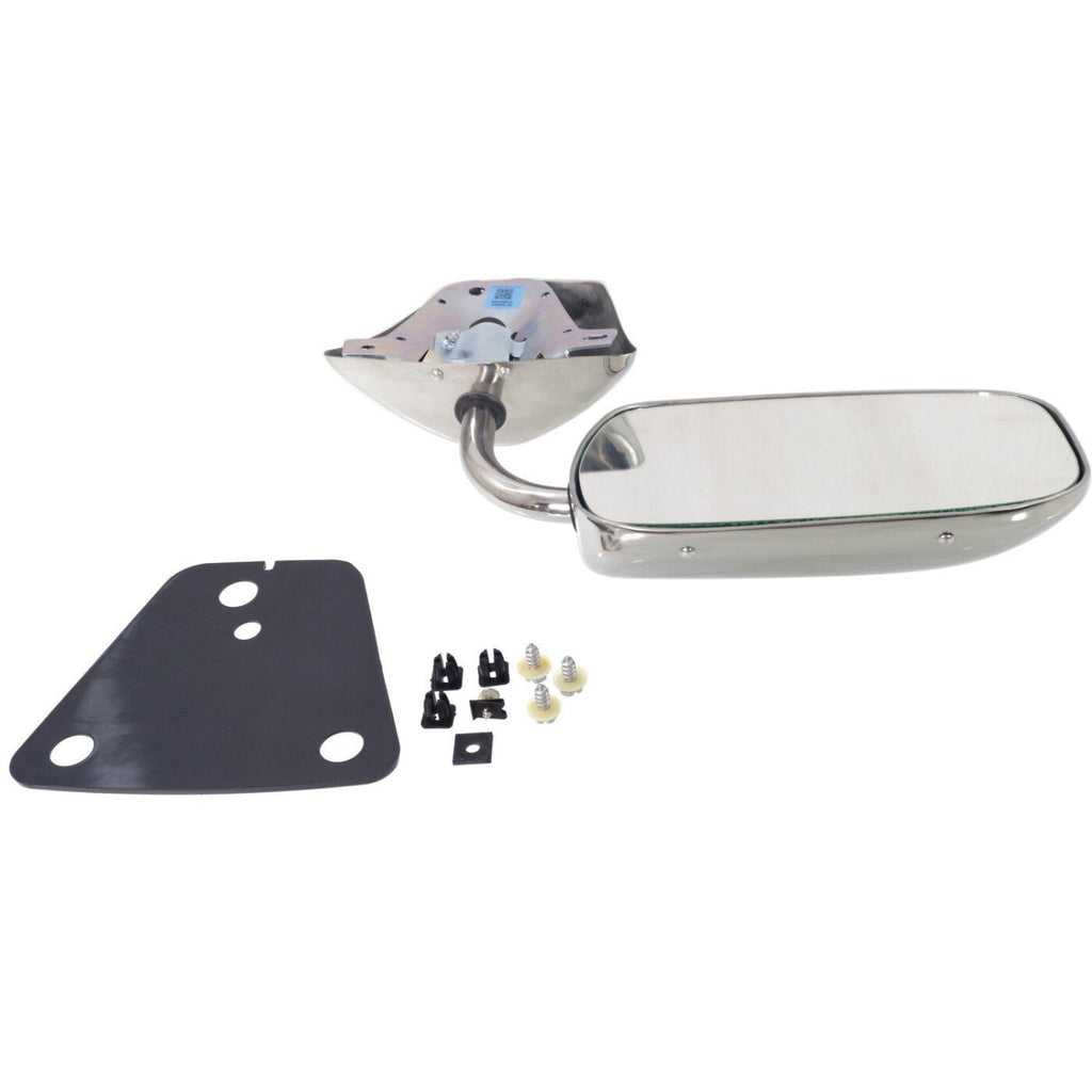 Stainless Steel Manual Side View Mirrors LH & RH Pair Set for Chevy Truck