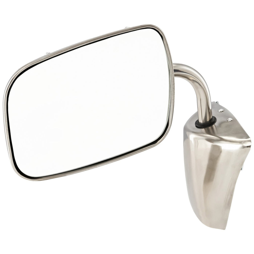 Stainless Steel Manual Side View Mirrors LH & RH Pair Set for Chevy Truck