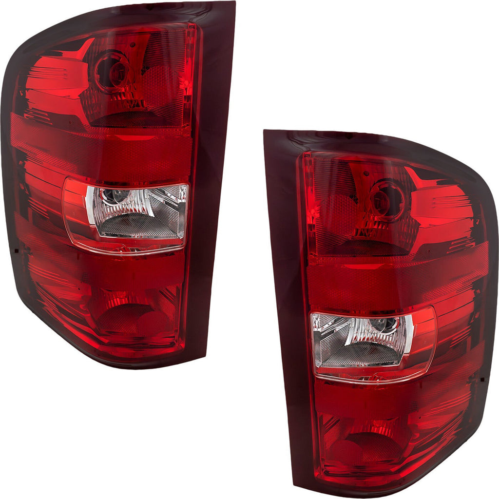 Tail Light Set For 2007-2013 Chevrolet Silverado 1500 Left and Right With Bulb
