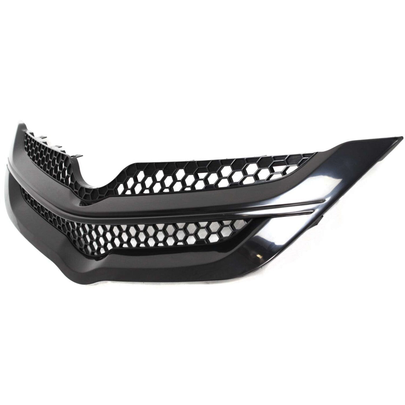 Grille For 2007-2008 Toyota Yaris Sedan Upper Textured Black Plastic
