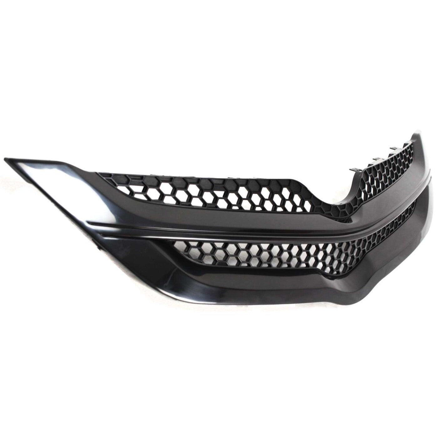 Grille For 2007-2008 Toyota Yaris Sedan Upper Textured Black Plastic