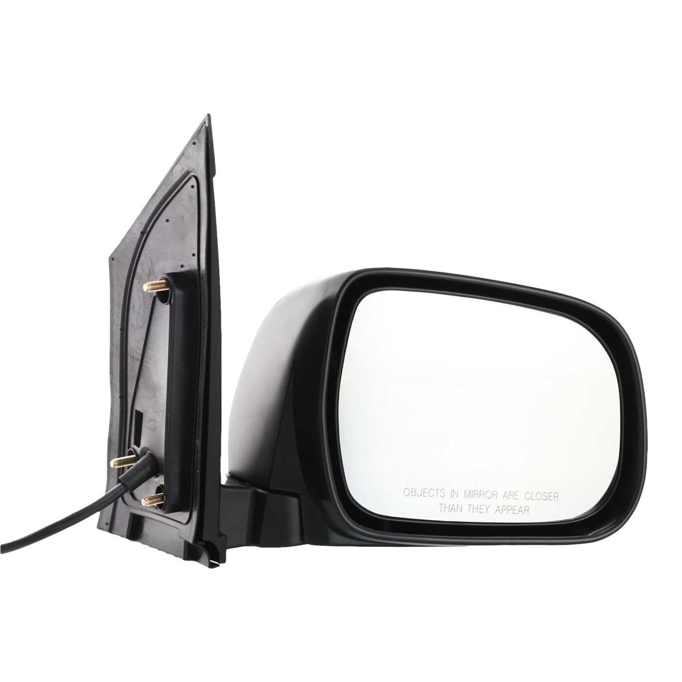 Power Mirror For 2004-10 Toyota Sienna Passenger Side Textured Black Non-Heated