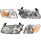 Headlights Head Lamp Kit For 2000-2001 Toyota Camry with Corner Lights Set of 4