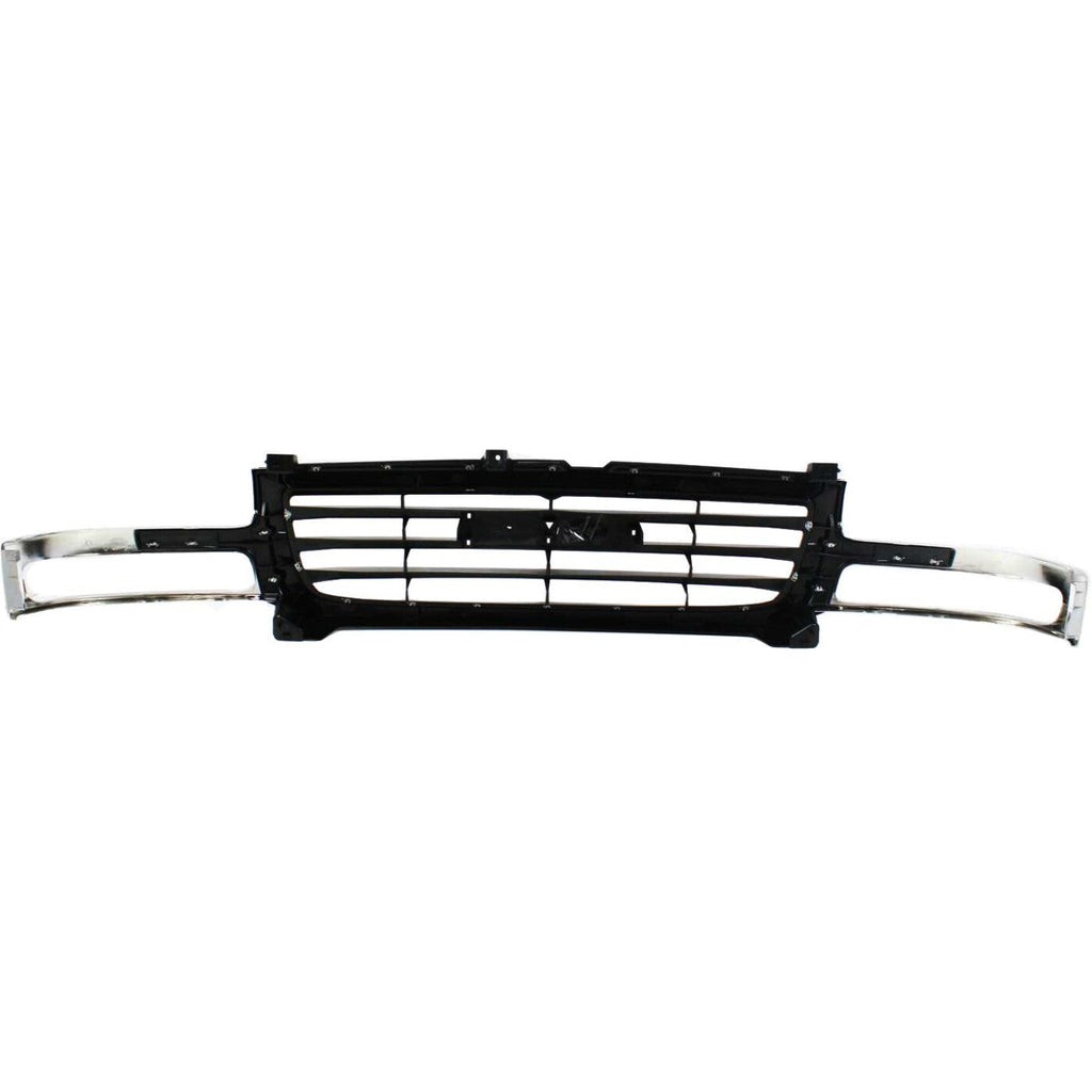 Grille Assembly For 2003-06 GMC Sierra 1500 2003-04 Sierra 2500 Old Body Chrome