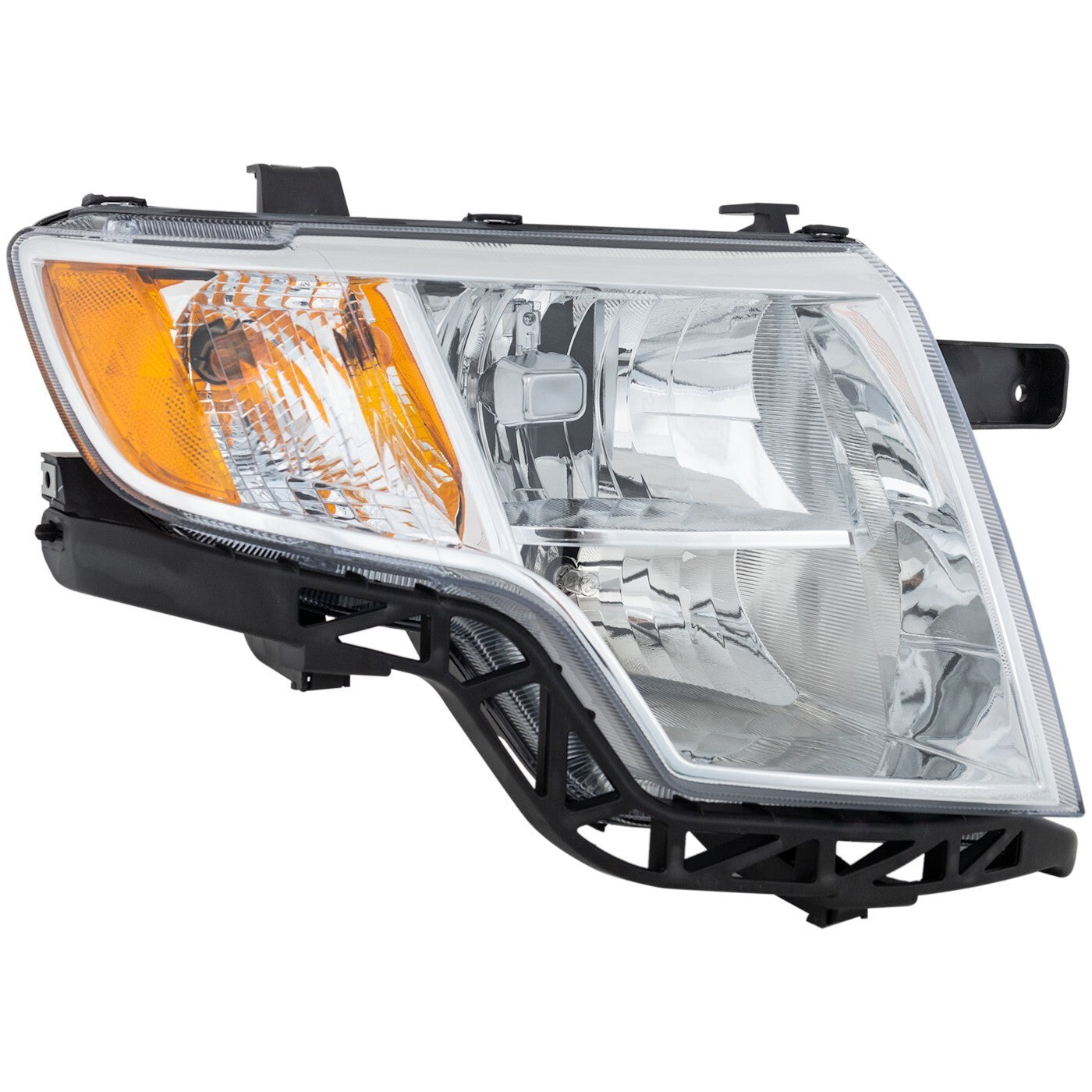 Driver and Passenger Side Headlights For Ford Edge 2007-2010 Halogen with Bulbs