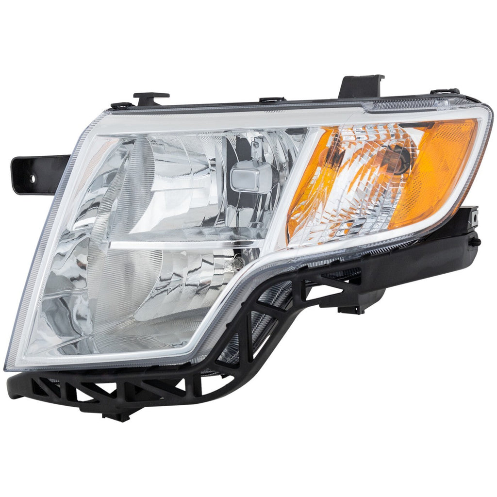 Driver and Passenger Side Headlights For Ford Edge 2007-2010 Halogen with Bulbs