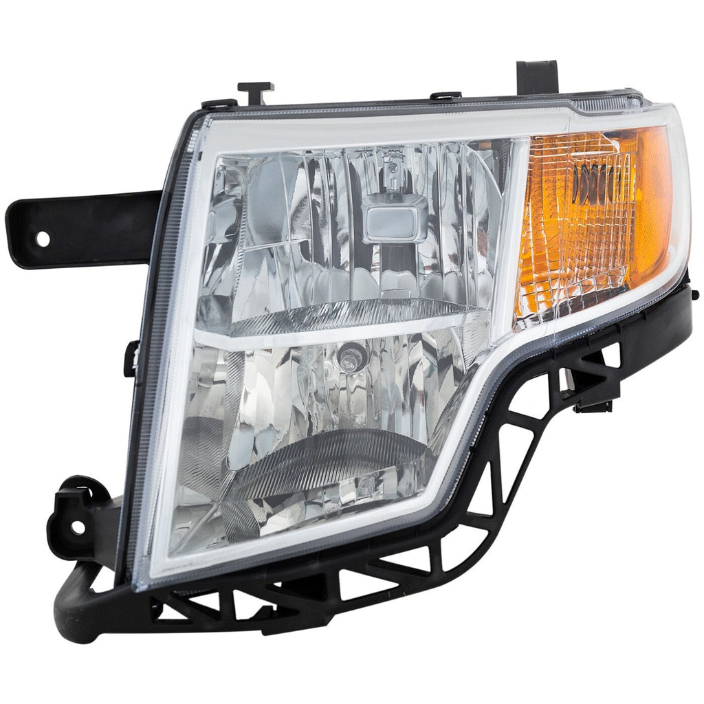 Driver and Passenger Side Headlights For Ford Edge 2007-2010 Halogen with Bulbs